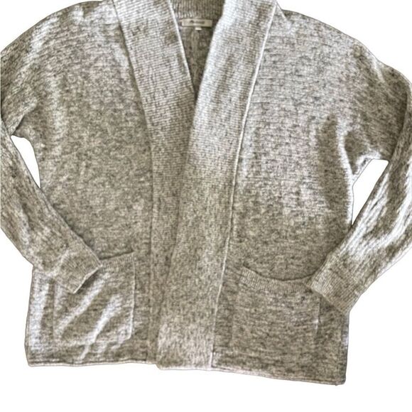 Madewell long oversized gray open cardigan slouchy sz XXS but fits up to large - Picture 4 of 7